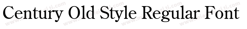 Century Old Style Regular Font字体转换